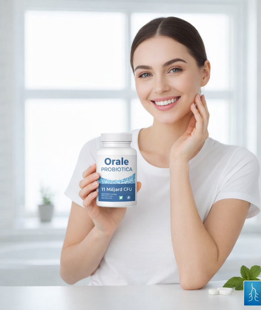 Vrouw met Mondly Orale Probiotica